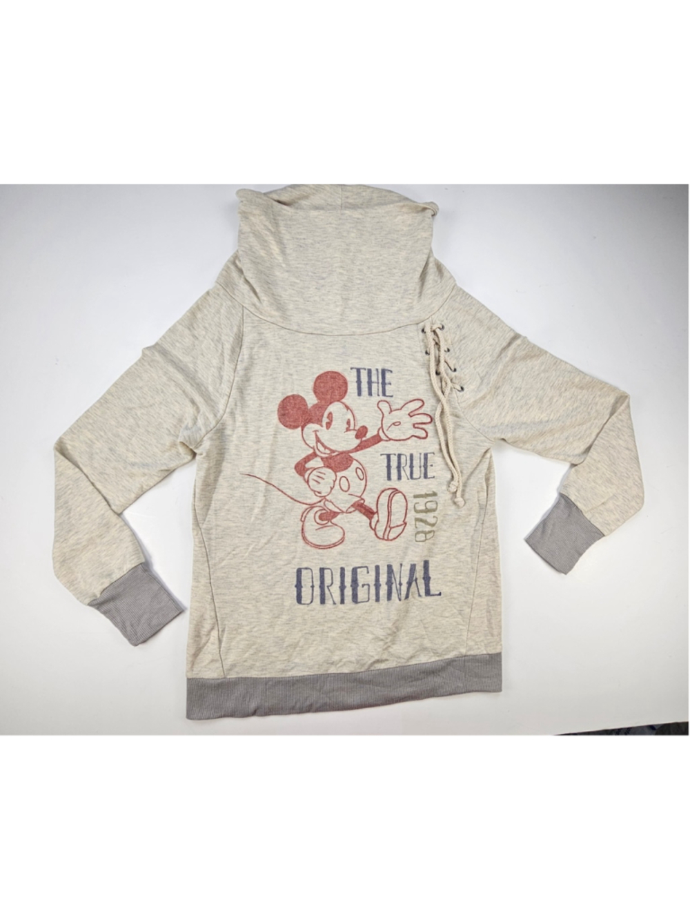 Disney Parks Mickey Mouse The True Original 1928 Cowl Neck Sweatshirt Women M